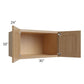RTA Asheville Rift Oak Shaker 30" x 18" x 24" Wall Cabinet