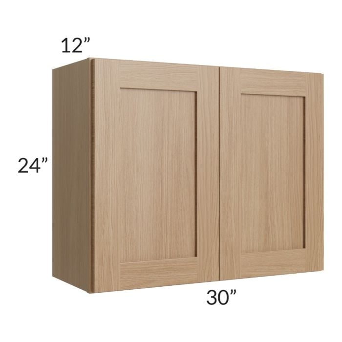 RTA Asheville Rift Oak Shaker 30" x 24" Wall Cabinet