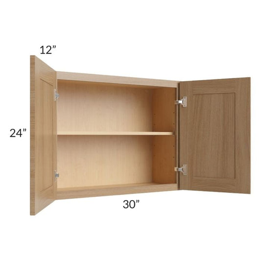 RTA Asheville Rift Oak Shaker 30" x 24" Wall Cabinet