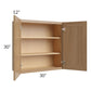 RTA Asheville Rift Oak Shaker 30 " x 30" Wall Cabinet - Left Finished Side with 2 Decorative End Panels