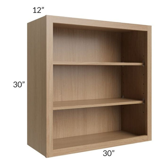 RTA Asheville Rift Oak Shaker 30" x 30" Wall Open Cabinet
