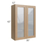 RTA Asheville Rift Oak Shaker 30" x 4" 2 Wall Glass Door Cabinet