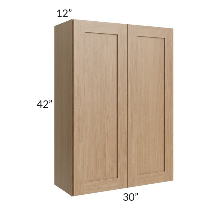RTA Asheville Rift Oak Shaker 30" x 42" Wall Cabinet - Both Finished Sides