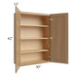 RTA Asheville Rift Oak Shaker 30" x 42" Wall Cabinet with 2 Decorative End Panel