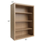 RTA Asheville Rift Oak Shaker 30" x 42" Wall Open Cabinet with 2 Decorative End Panels