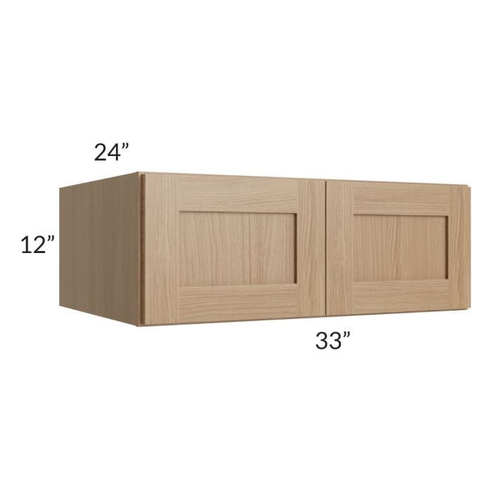RTA Asheville Rift Oak Shaker 33" x 12" x 24" Wall Cabinet