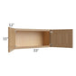RTA Asheville Rift Oak Shaker 33" x 15" Wall Cabinet - Left Finished Side