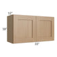 RTA Asheville Rift Oak Shaker 33" x 18" Wall Cabinet - Left Finished Side