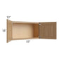 RTA Asheville Rift Oak Shaker 33" x 18" Wall Cabinet - Left Finished Side