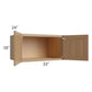 RTA Asheville Rift Oak Shaker 33" x 18" x 24" Wall Cabinet