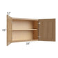 RTA Asheville Rift Oak Shaker 33" x 24" Wall Cabinet - Right Finished Side