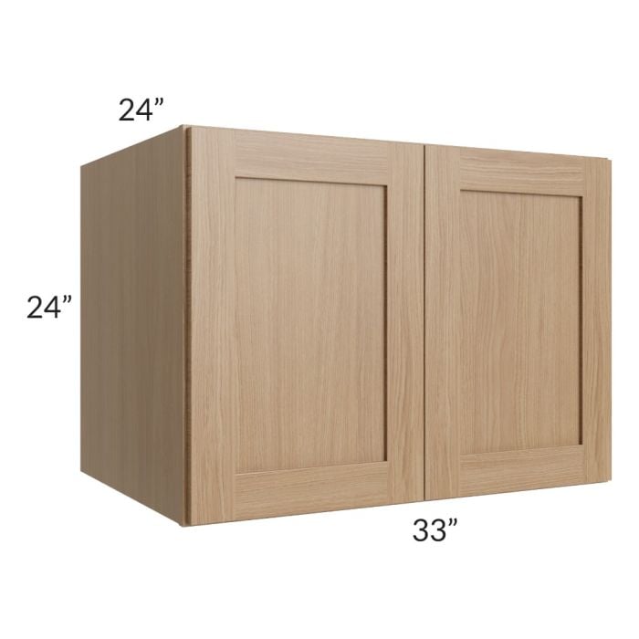 RTA Asheville Rift Oak Shaker 33" x 24" x 24" Wall Cabinet
