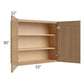 RTA Asheville Rift Oak Shaker 33 " x 30" Wall Cabinet with 1 Decorative End Panel