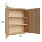 RTA Asheville Rift Oak Shaker 33" x 36" Wall Cabinet with 1 Decorative End Panel