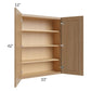 RTA Asheville Rift Oak Shaker 33" x 42" " Wall Cabinet - Left Finished Side with 2 Decorative End Panels