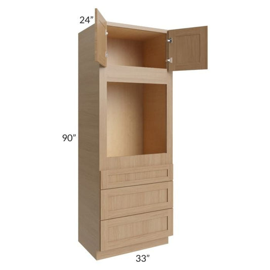 RTA Asheville Rift Oak Shaker 33" x 90" Universal Oven Cabinet