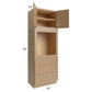 RTA Asheville Rift Oak Shaker 33" x 96" Universal Oven Cabinet
