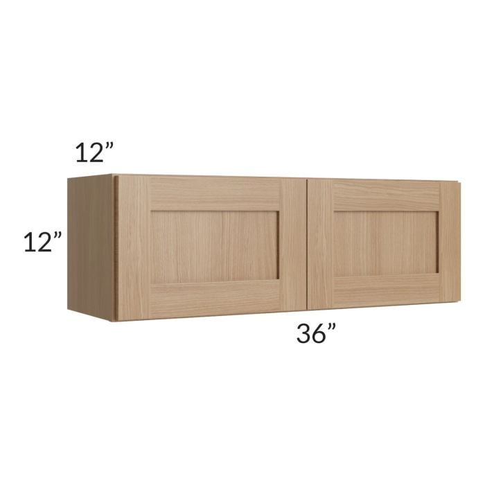 RTA Asheville Rift Oak Shaker 36" x 12" Wall Cabinet - Both Finished Sides