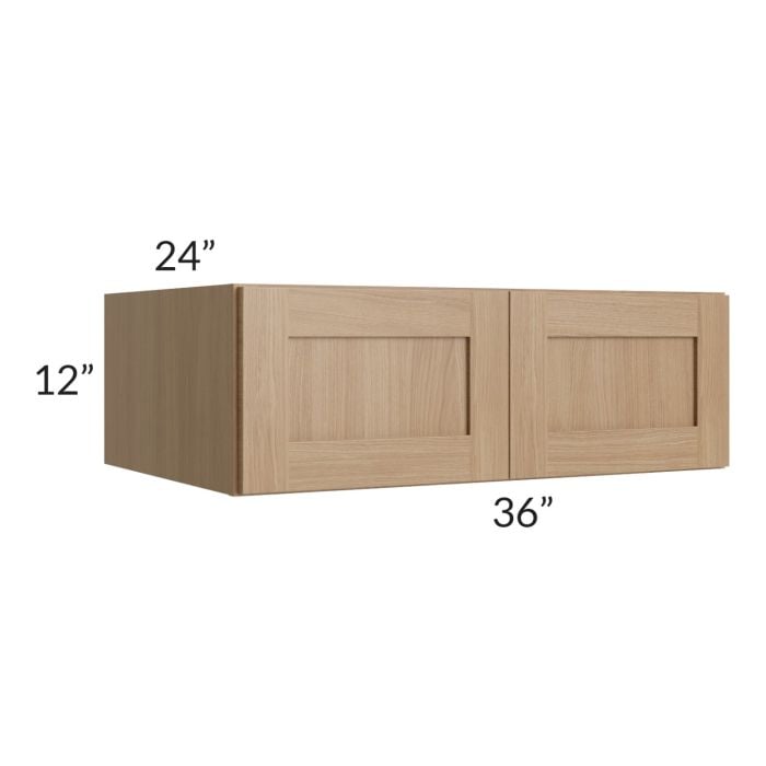 RTA Asheville Rift Oak Shaker 36" x 12" x 24" Wall Cabinet