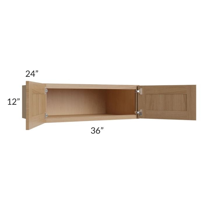 RTA Asheville Rift Oak Shaker 36" x 12" x 24" Wall Cabinet