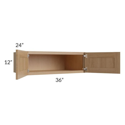 RTA Asheville Rift Oak Shaker 36" x 12" x 24" Wall Cabinet