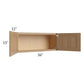 RTA Asheville Rift Oak Shaker 36" x 15" Wall Cabinet - Right Finished Side