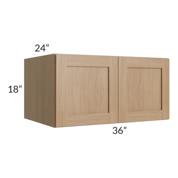 RTA Asheville Rift Oak Shaker 36" x 18" x 24" Wall Cabinet