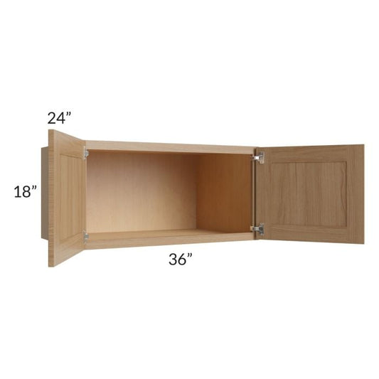 RTA Asheville Rift Oak Shaker 36" x 18" x 24" Wall Cabinet