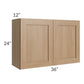 RTA Asheville Rift Oak Shaker 36" x 24" Wall Cabinet - Right Finished Side