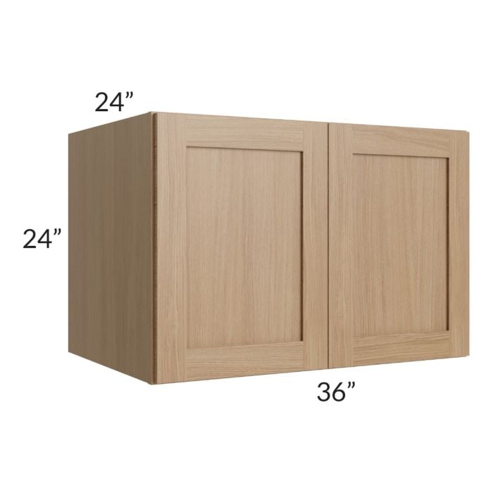RTA Asheville Rift Oak Shaker 36" x 24" x 24" Wall Cabinet