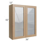 RTA Asheville Rift Oak Shaker 36" x 42" Wall Glass Door Cabinet