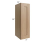 RTA Asheville Rift Oak Shaker 9" x 30" Wall Cabinet - Right Finished Side