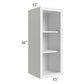 RTA Asheville White Shaker 15" x 36" Wall Open Cabinet