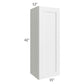 RTA Asheville White Shaker 15" x 42" Wall Cabinet with 1 Decorative End Panel
