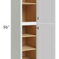 RTA Asheville White Shaker 18" x 96" Wall Pantry Cabinet with 1 Roll Out Tray