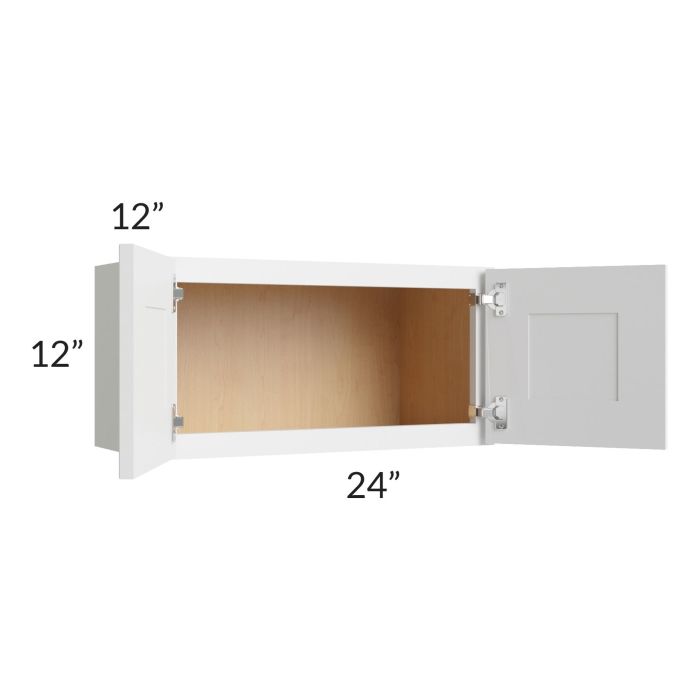 RTA Asheville White Shaker 24" x 12" Wall Cabinet