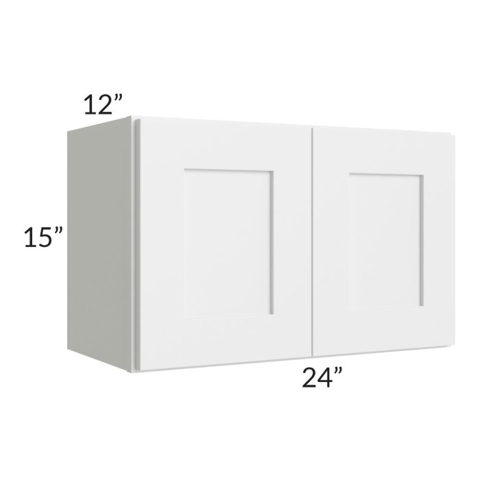 RTA Asheville White Shaker 24x15 Wall Cabinet