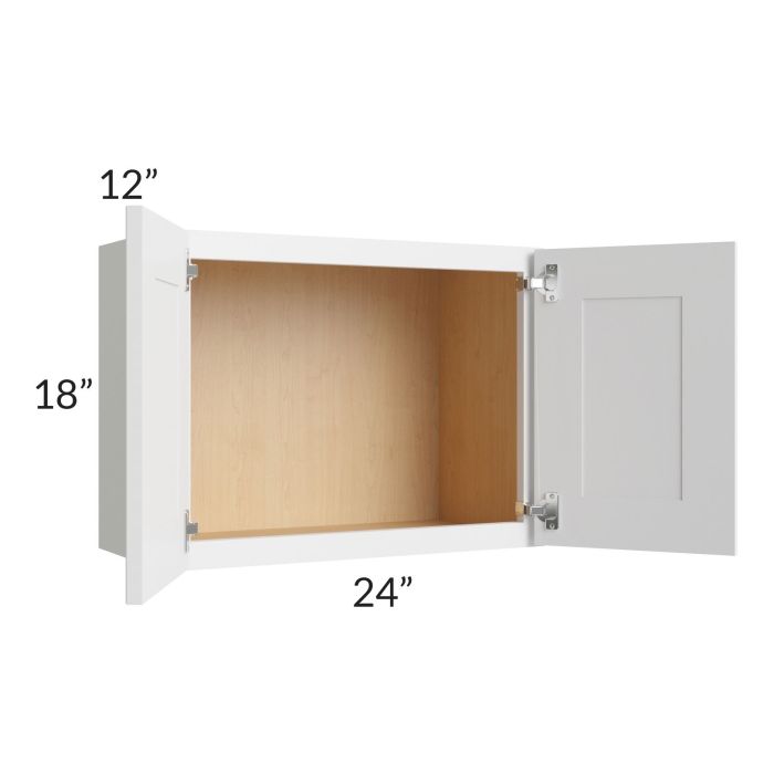 RTA Asheville White Shaker 24x18 Wall Cabinet