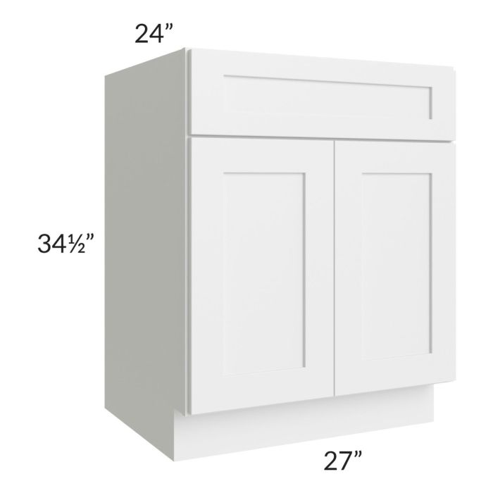 RTA Asheville White Shaker 27" Sink Base Cabinet