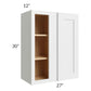 RTA Asheville White Shaker 27" x 30" Wall Blind Cabinet