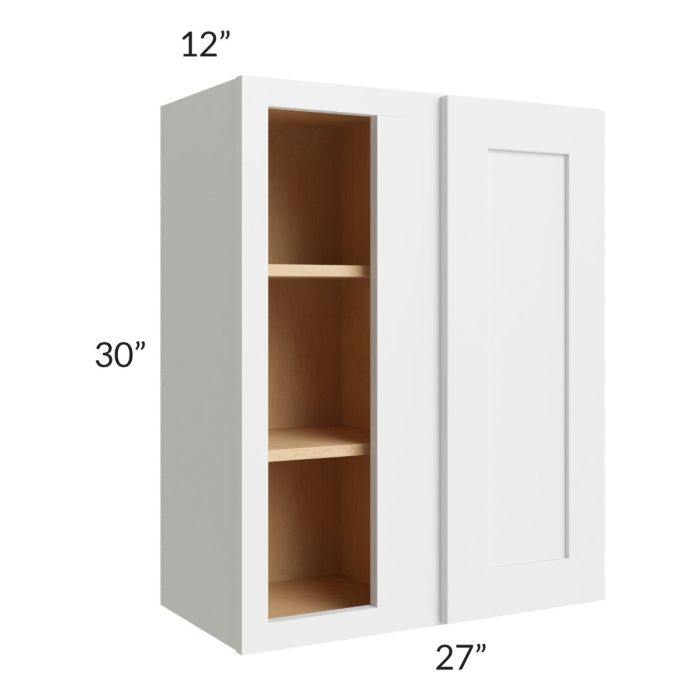 RTA Asheville White Shaker 27" x 30" Wall Blind Cabinet