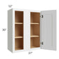 RTA Asheville White Shaker 27" x 30" Wall Blind Cabinet