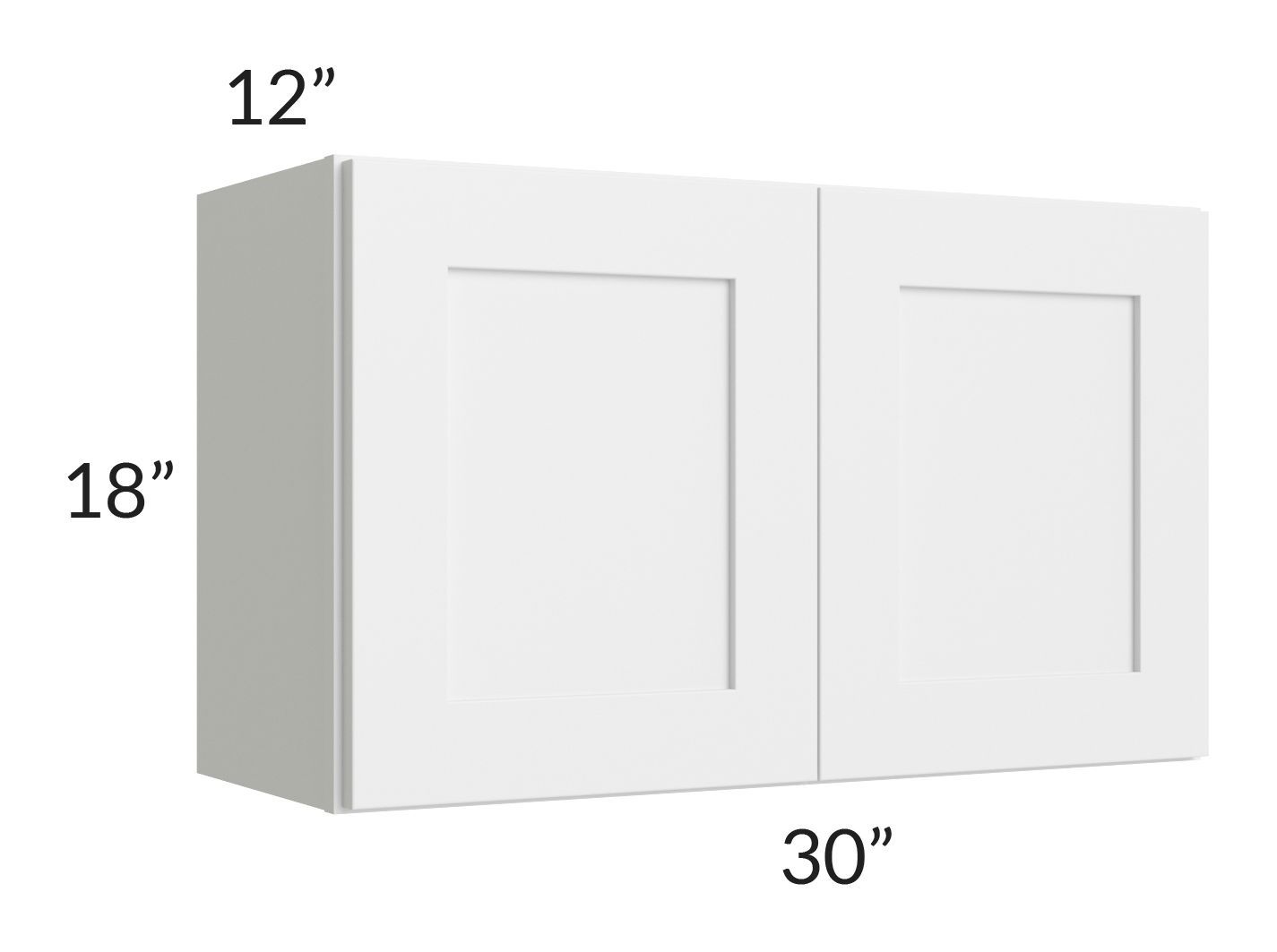 RTA Asheville White Shaker 30x18 Wall Cabinet