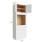 RTA Asheville White Shaker 33" x 96" Universal Oven Cabinet