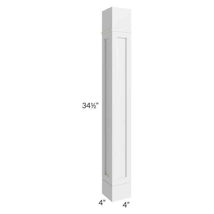 RTA Asheville White Shaker 4" x 4" Shaker Decorative Post