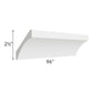 RTA Asheville White Shaker 8' Curved Crown Molding