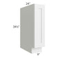 RTA Asheville White Shaker 9" Full Height Door Base Cabinet