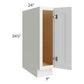 RTA Asheville White Shaker 9" Full Height Door Base Cabinet