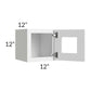 RTA Aspen White Shaker 12" x 12" Glass Door Only with Glass Included
