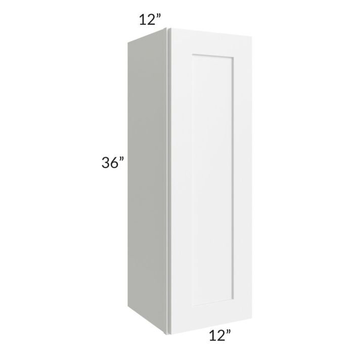 RTA Aspen White Shaker 12" x 36" Wall Cabinet with 2 Decorative End Panels